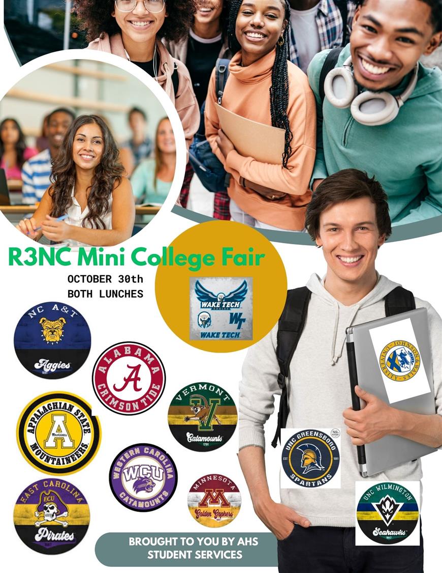 Mini College Fair October 30th during both lunches